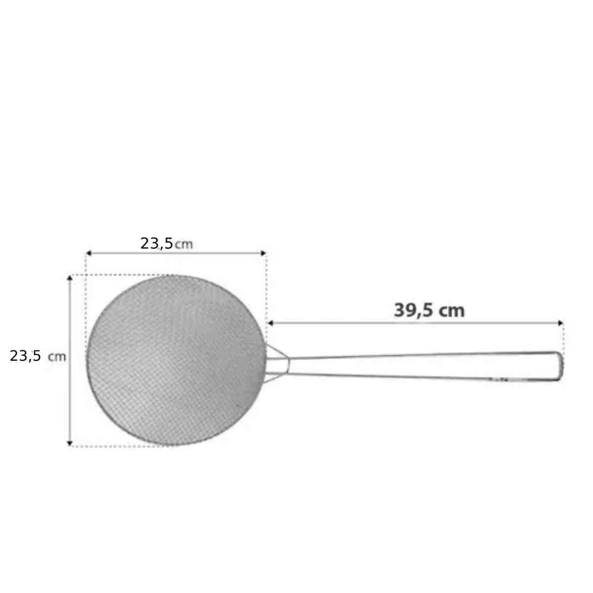 Escumadeira P/ Fritura Pastel Coxinha Salgados N°24 Aço Inox - 3