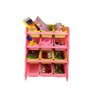ESTANTE ORGANIZADORA BRINQUEDOS CAIXAS 12 GAVETAS NICHO INFANTIL ARMARIO QUARTO MENINAS ROSA - 2
