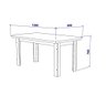 Conjunto de Mesa New Fenix 1,60 6 Cadeiras Bordadas Indekes Noce/off White - Indekes - 4
