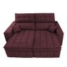 Sofá Retrátil e Reclinável 2,00M Molas Ensacadas e Costura Tripla Cama Inbox Nobre Suede Vinho - 5