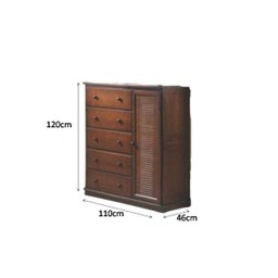 Comoda Madeira Maçica Uma Porta e Cinco Gavetas Marca Toneado Sao Jose Referencia 033 - 2