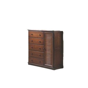 Comoda Madeira Maçica Uma Porta e Cinco Gavetas Marca Toneado Sao Jose Referencia 033