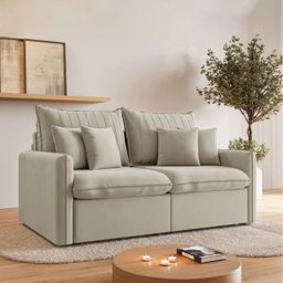 Sofá Cama Retrátil e Reclinável 200cm Madri Movenzo Estofados Corino - 1