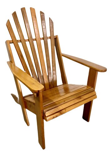 Cadeira Pavão Adirondack Área Externa Madeira Tratada Stain - Stain Imbuia - Natural - 2