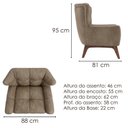 Ver imagem 3 de Poltrona Decorativa Malta Base Madeira Courino Tcs 729 Moll