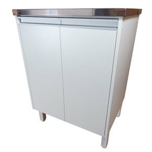 Tanque de Lavar Roupa Inox 35 Plus Gabinete 2 Portas Montado