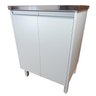 Tanque de Lavar Roupa Inox 35 Plus Gabinete 2 Portas Montado - 1
