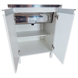 Tanque de Lavar Roupa Inox 35 Plus Gabinete 2 Portas Montado - 5