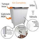 Ver imagem 3 de Tanque de Lavar Roupa Inox 35 Plus Gabinete 2 Portas Montado