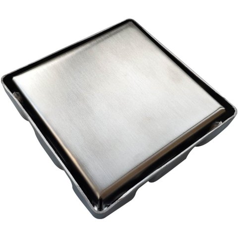 Ralo Invisível Oculto Duplo Inox 15 X 15 Cm Flux Hidro