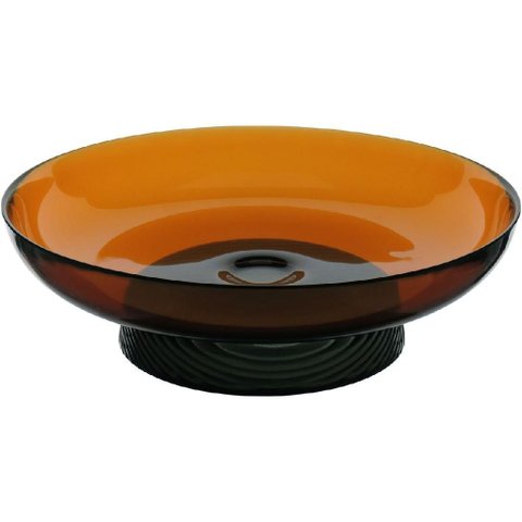 Centro de Mesa Decorativo de Vidro Marrom 9x30x30cm Sala Jantar Decoração