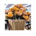 Ver imagem 4 de Jogo Buquê Mini Rosas Pêssego 5 Flores Folhagens Realistas 2 Unidades 30cm