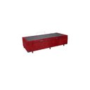 Ver imagem 1 de Cama Box Baú Solteirão King Blindado Suede Vermelho 203X96X44 Cm