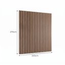 Ver imagem 2 de Painel para TV até 85 Polegadas Ripado MDF 270cmx240cm Moldufama Imbuia