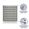 Persiana Rolo Double Vision Zebra 1,60l X 1,60a Cinza Escuro - 6