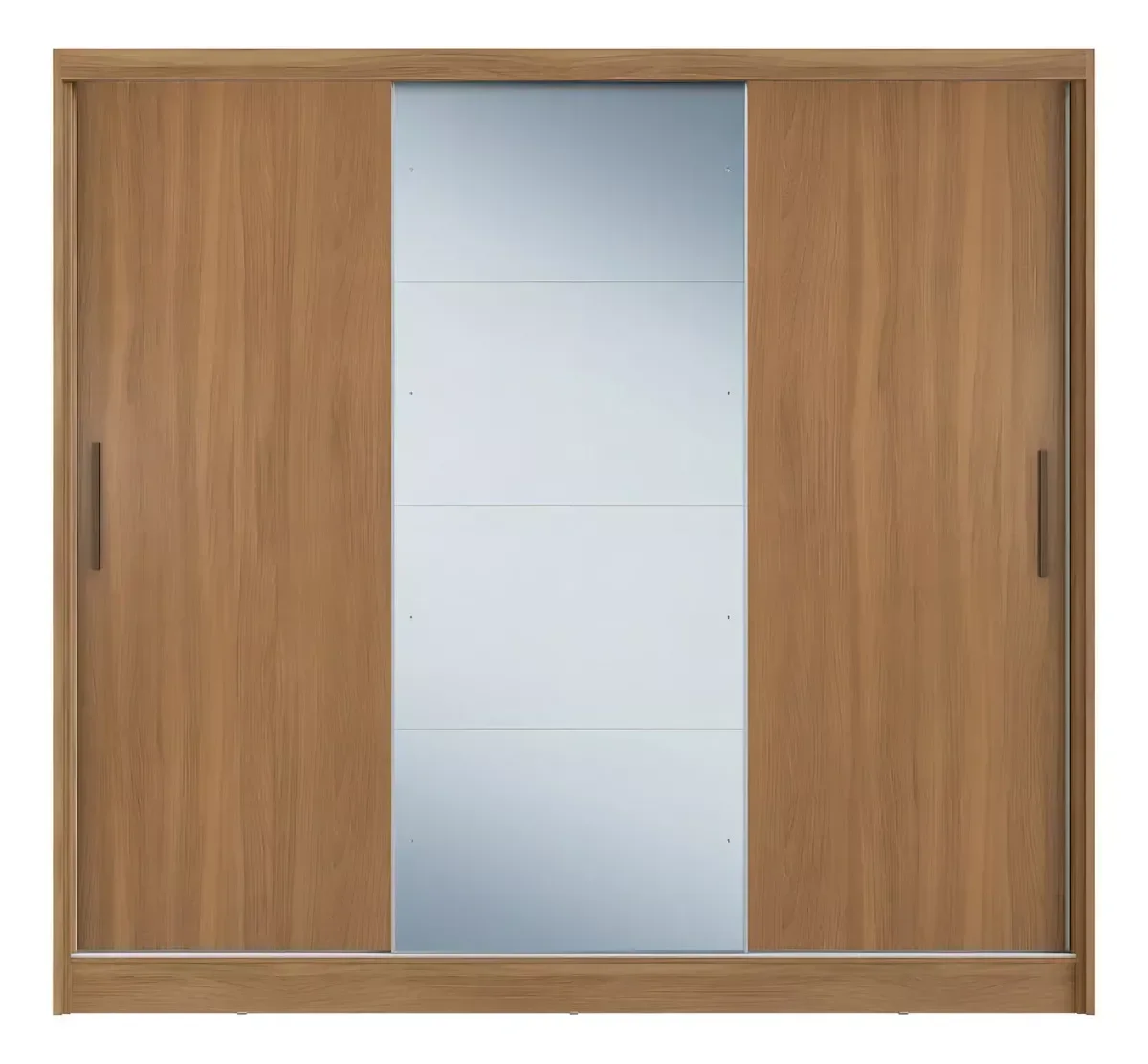 Guarda Roupa Casal Dalila 3 Portas C/espelho - Élpis Móveis - Amendoa Touch