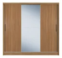 Ver imagem 1 de Guarda Roupa Casal Dalila 3 Portas C/espelho - Élpis Móveis - Amendoa Touch