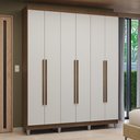 Ver imagem 1 de Guarda-Roupa Casal com Pés 6 Portas Batentes Venus Madesa