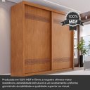 Ver imagem 6 de Guarda-Roupa Casal 2 Portas de Correr 3 Gavetas MDF Pietro Laranja/Rubi
