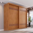 Ver imagem 1 de Guarda-Roupa Casal 2 Portas de Correr 3 Gavetas MDF Pietro Laranja/Rubi