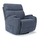 Ver imagem 1 de Poltrona do Papai Reclinável em Tecido Suede Cor Azul Elétrica com Massagem- Modelo Imperial