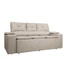 Ver imagem 7 de Sofá com Porta Copos Retrátil e Reclinável Siena 2,05m Velosuede - Netsofas - Bege