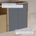 Ver imagem 6 de Cozinha 11 Peças Condessa com Vidro Canto Torre Quente 100% MDF. Cinza/Carvalho Titânio