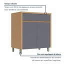 Ver imagem 3 de Cozinha 11 Peças Condessa com Vidro Canto Torre Quente 100% MDF. Cinza/Carvalho Titânio