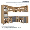 Ver imagem 7 de Cozinha 11 Peças Condessa com Vidro Canto Torre Quente 100% MDF. Cinza/Carvalho Titânio