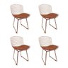 Kit 4 Cadeiras Bertoia Cobre com Assento Cobre - 1