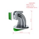 Ver imagem 2 de Prendedor de porta magnético adesivo para porta pivotante Cromado - 2 unidades