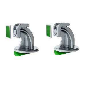 Prendedor de porta magnético adesivo para porta pivotante Cromado - 2 unidades