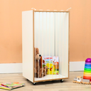 Ver imagem 5 de Organizador Infantil Cesto Multifuncional Rodinha Mdf Branco