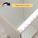 Ver imagem 4 de Organizador Infantil Cesto Multifuncional Rodinha Mdf Branco