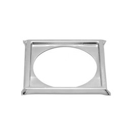 Kit C/5 Ralo e Porta Grelha Inox Piso Click Cromado 10x10 Cm - 5