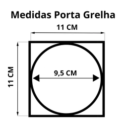 Kit C/5 Ralo e Porta Grelha Inox Piso Click Cromado 10x10 Cm - 7