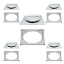 Ver imagem 1 de Kit C/5 Ralo e Porta Grelha Inox Piso Click Cromado 10x10 Cm