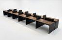 Ver imagem 1 de Plataforma de Trabalho 12 Lugares Castanho Tannat/preto com Caixas e Tomadas Elétricas 540