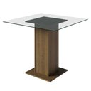 Ver imagem 5 de Conjunto Sala de Jantar Mesa Tampo de Vidro 4 Cadeiras Rustic/silver Noemi Madesa