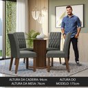 Ver imagem 4 de Conjunto Sala de Jantar Mesa Tampo de Vidro 4 Cadeiras Rustic/silver Noemi Madesa