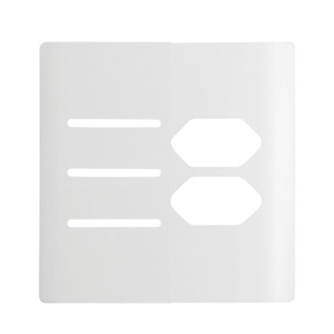 Placa 4x4 para 3 Interruptores e 2 Tomadas + Suporte Branco da Linha Novara - 1100/104 - Dicompel Ek