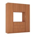 Ver imagem 2 de Guarda Roupa Planejado 4 Portas 3 Gavetas 4 Peças Hera CabeCasa MadeiraOriginals Louro