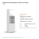 Ver imagem 6 de Paneleiro Cozinha Manaus 2 Portas com Nichos Branco Formimóveis
