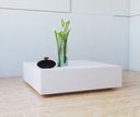 Ver imagem 2 de Mesa de Centro 60x60cm  Quadrada MDF Branca Laqueado Sala Casa Nova Decoração Aura