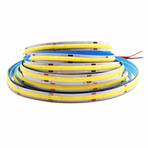 Rolo 5 Metros Fita Led Contínuo Cob Ip20 18w/m 6000k com 360 Led/m