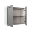 Ver imagem 3 de Armário Aéreo 2 Portas 80cm Arizona CabeCasa MadeiraOriginals Branco/Cinza