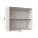 Ver imagem 2 de Armário Aéreo 2 Portas 80cm Arizona CabeCasa MadeiraOriginals Branco/Cinza