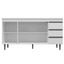Ver imagem 2 de Balcão de Pia Cozinha 3 Portas Andréia 150 cm Branco 1818 Sem Tampo AJL Móveis