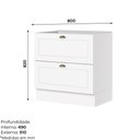 Ver imagem 3 de Balcão sem Tampo 2 Gavetões Americana Henn 80cm