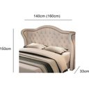 Ver imagem 3 de Cabeceira Monaco 140cm - Linho Areia